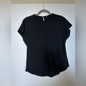 Uniqlo Crepe Jersey Crew Neck French Sleeve T-Shirt